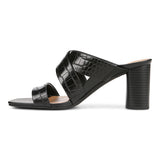 Vionic Merlot Heeled Sandal in Black Croc