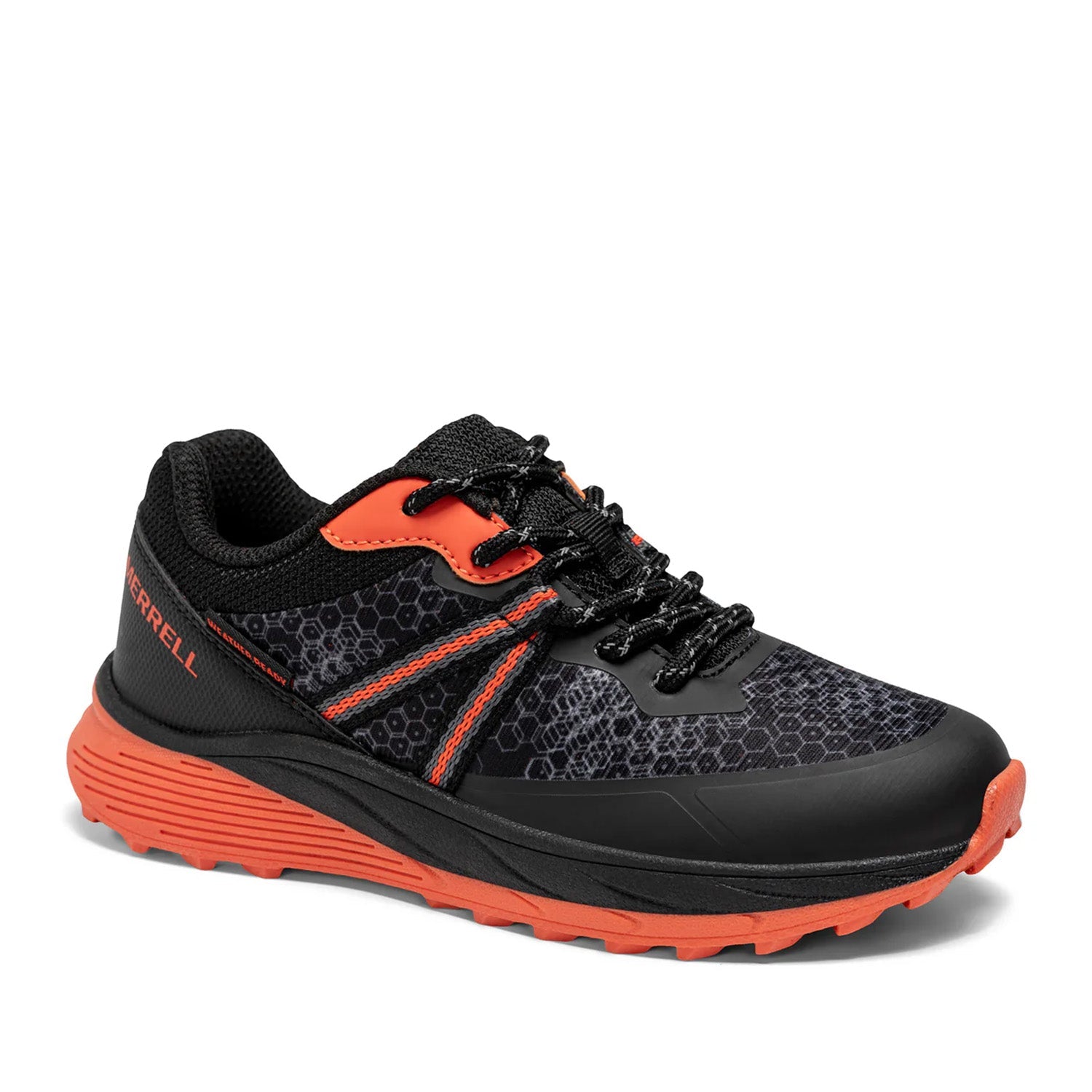 Merrell Kids Unisex Supernova in Black Orange