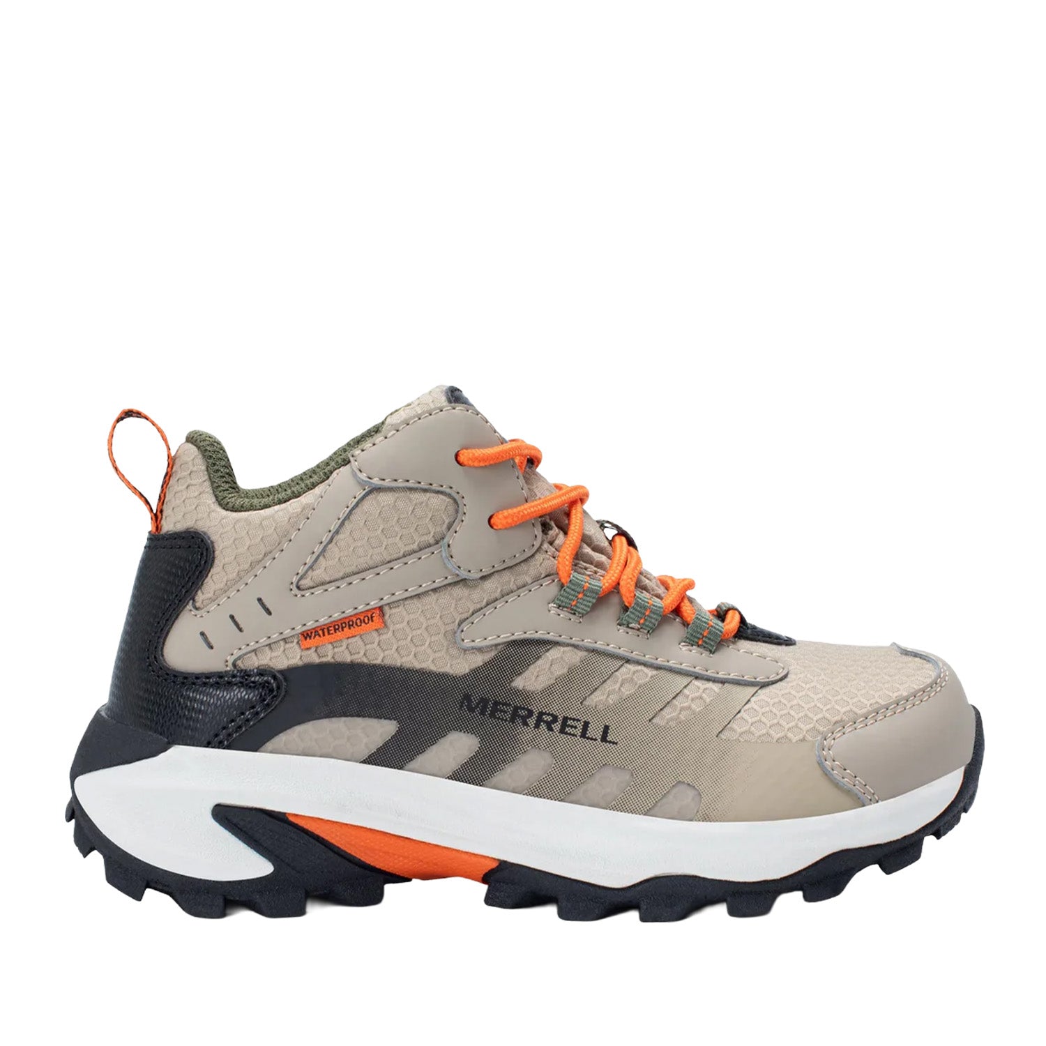 Merrell Kids Unisex Moab Speed 2 Mid Wtp in Black/Tan