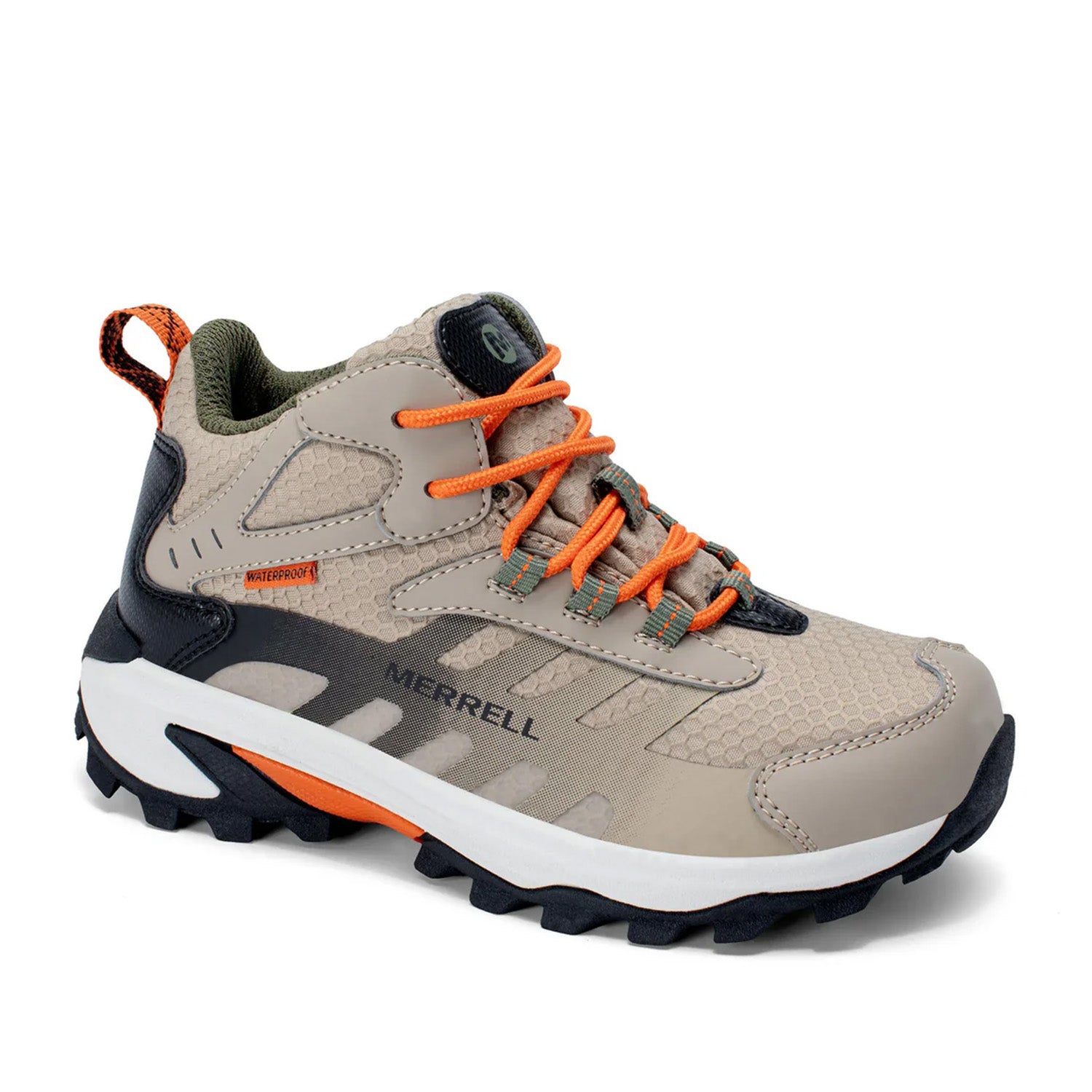 Merrell Kids Unisex Moab Speed 2 Mid Wtp in Black/Tan