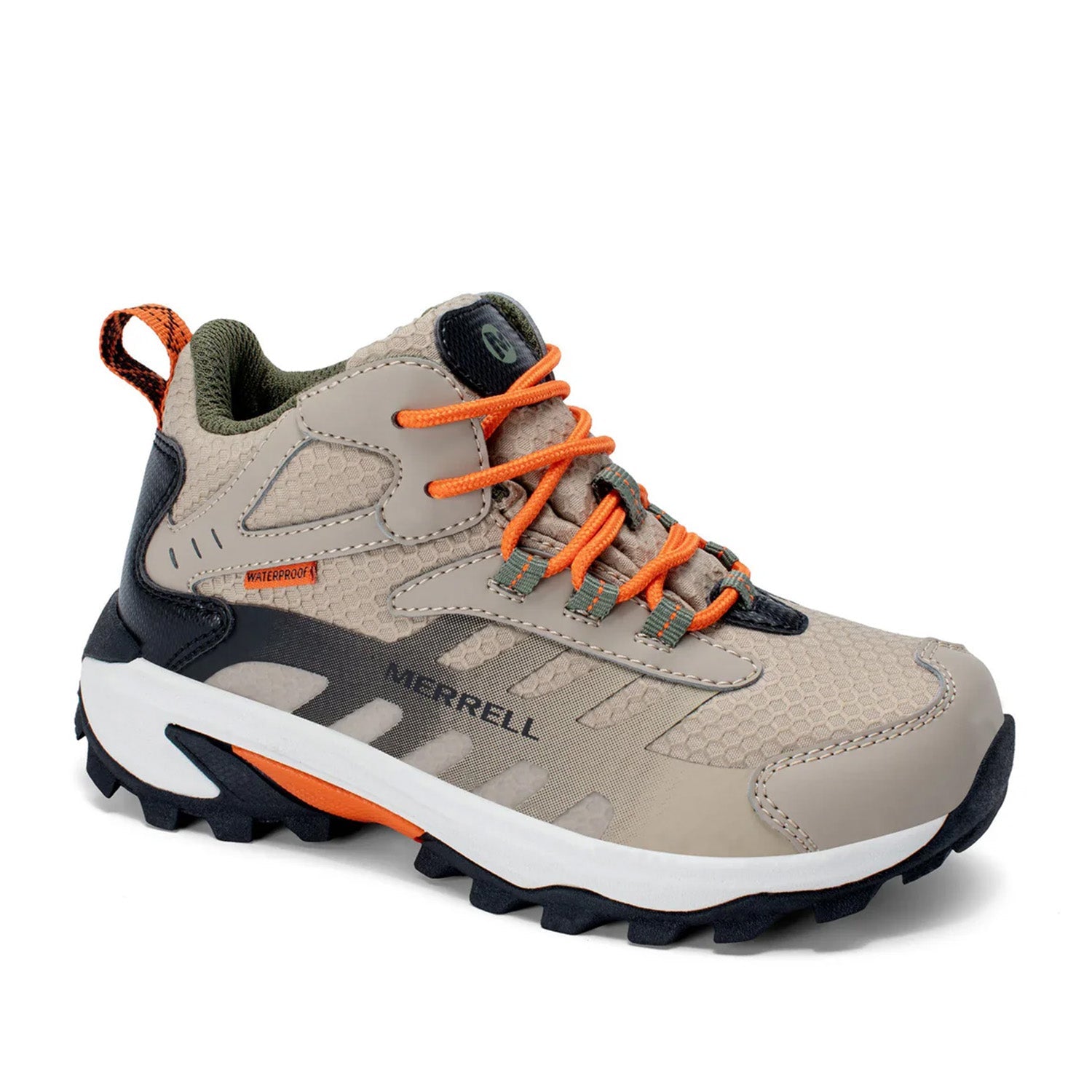 Merrell Kids Unisex Moab Speed 2 Mid Wtp in Black/Tan