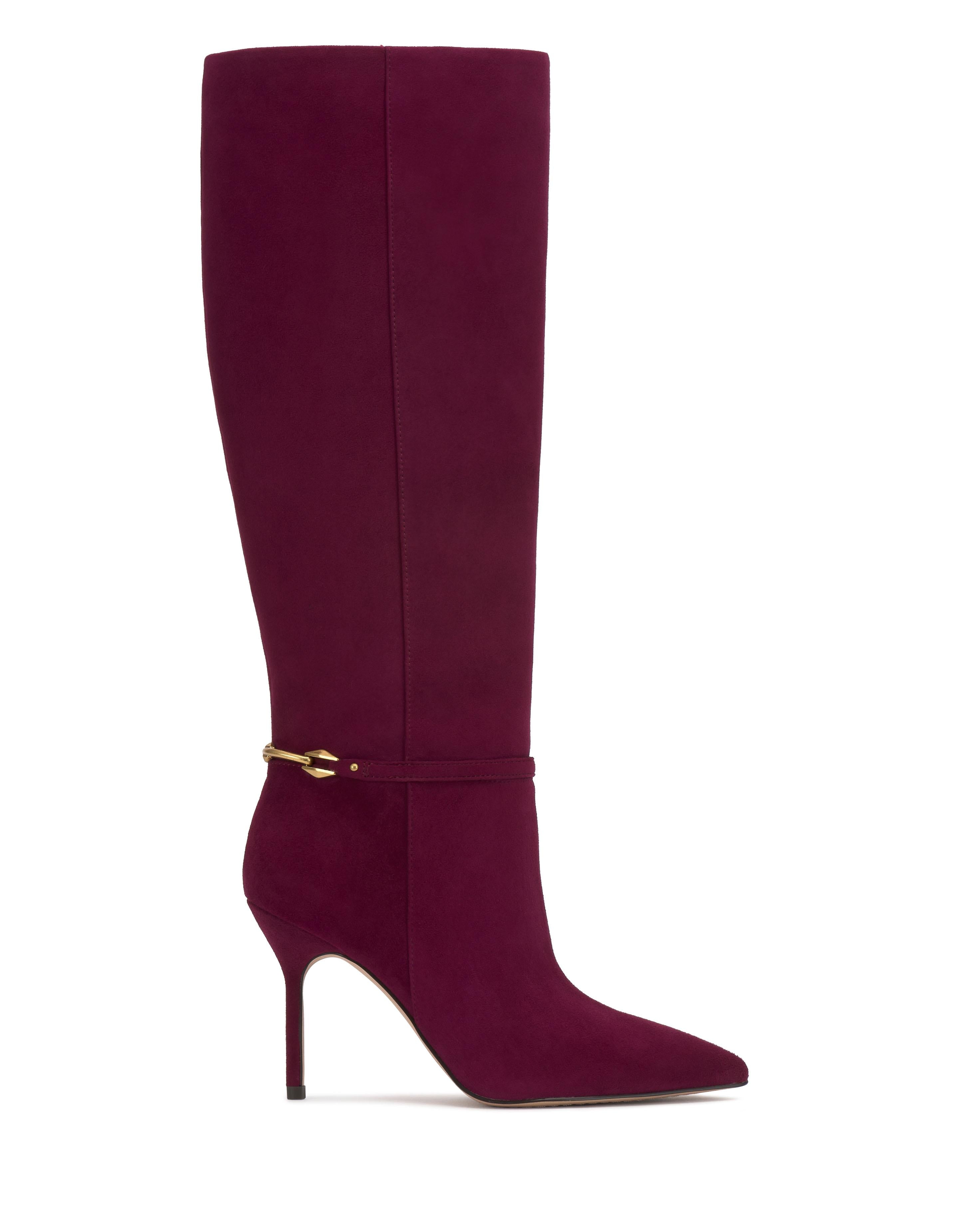 Vince Camuto Chaussures montantes en daim couleur bordeaux pour femme, modèle Mirtha Lt, couleur Torano, taille M
