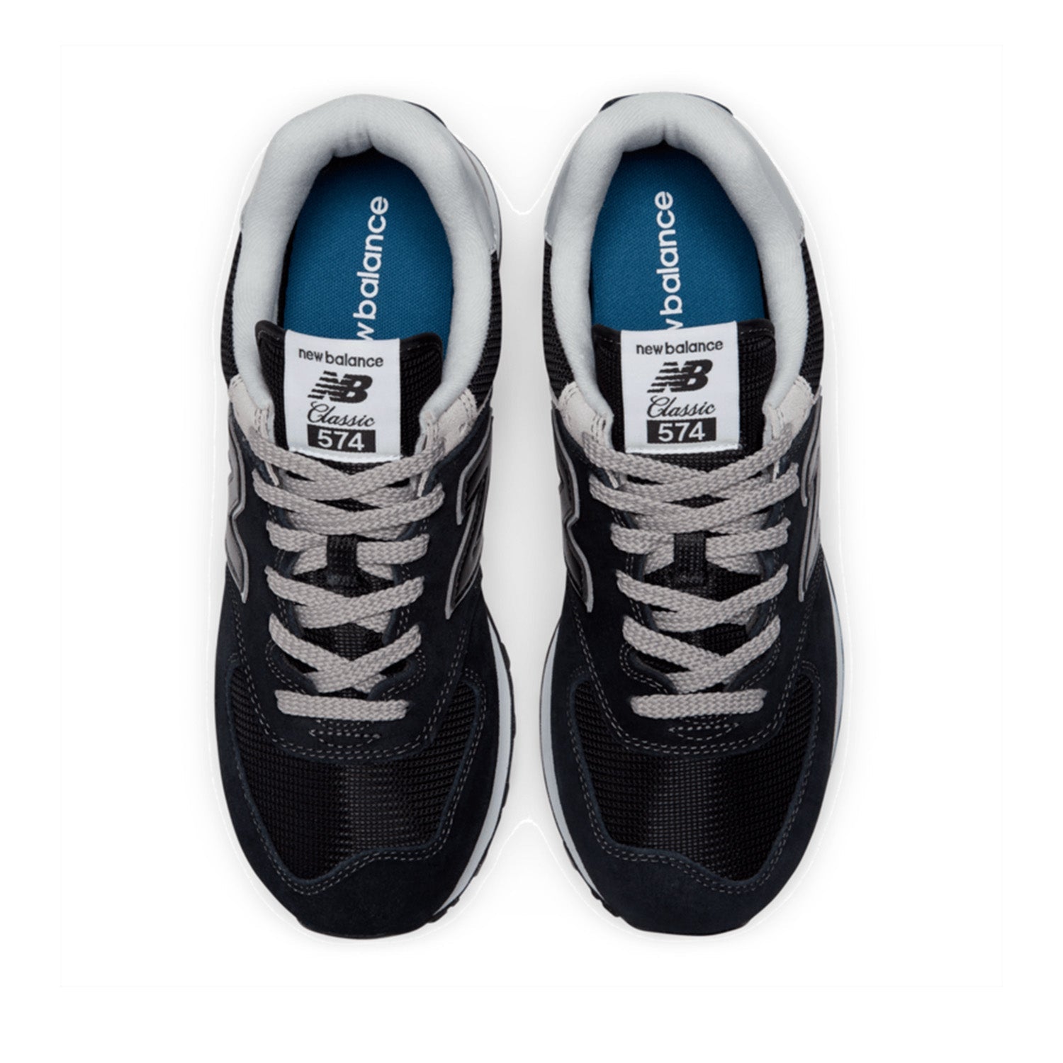 New Balance Men's 574 in Black with NB 103 White