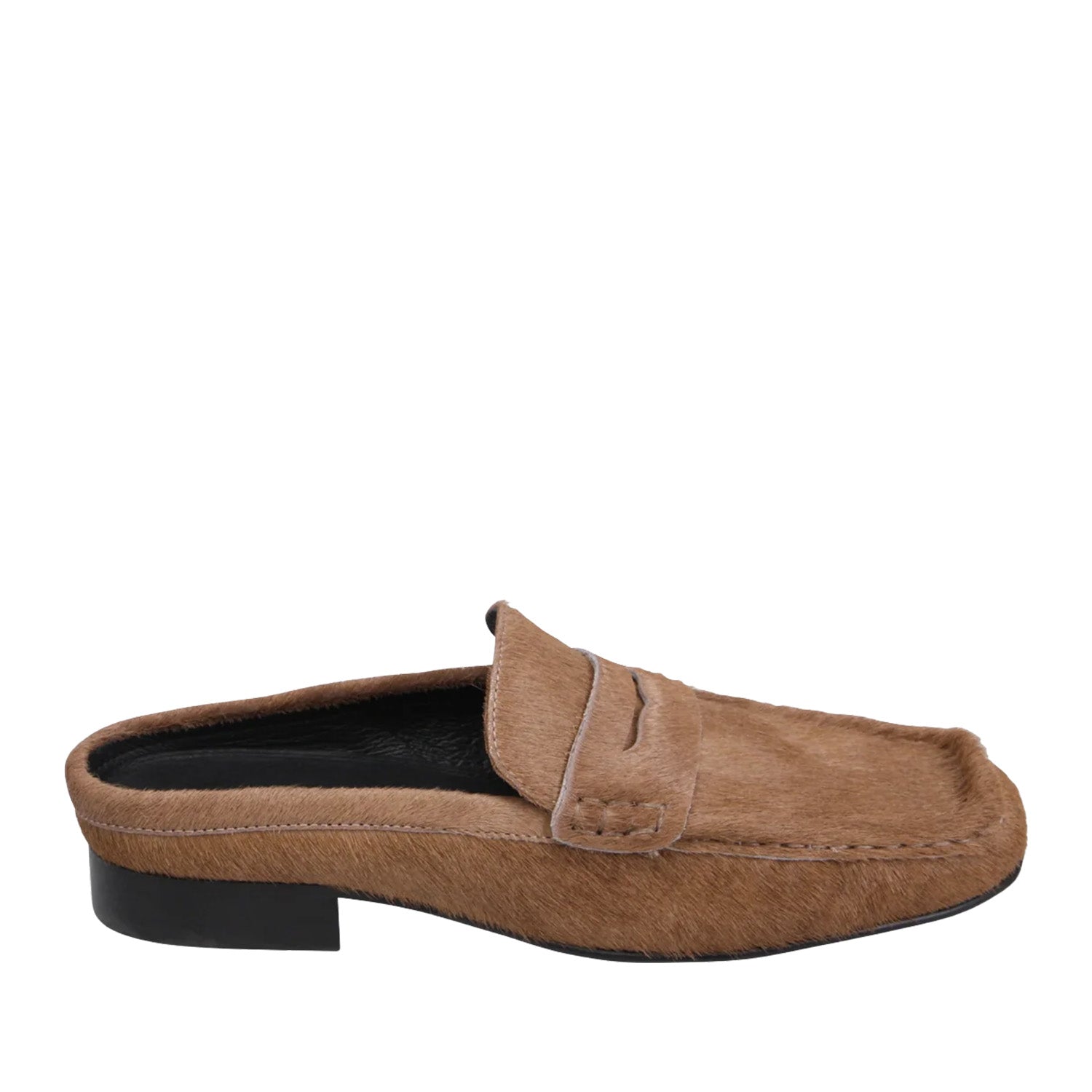 Mollini Women's Asteff Loafer Mule in Mocca Pony