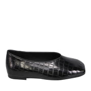 Mollini Women's Bevira Flat in Black Croc