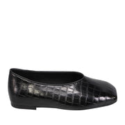Mollini Women's Bevira Flat in Black Croc