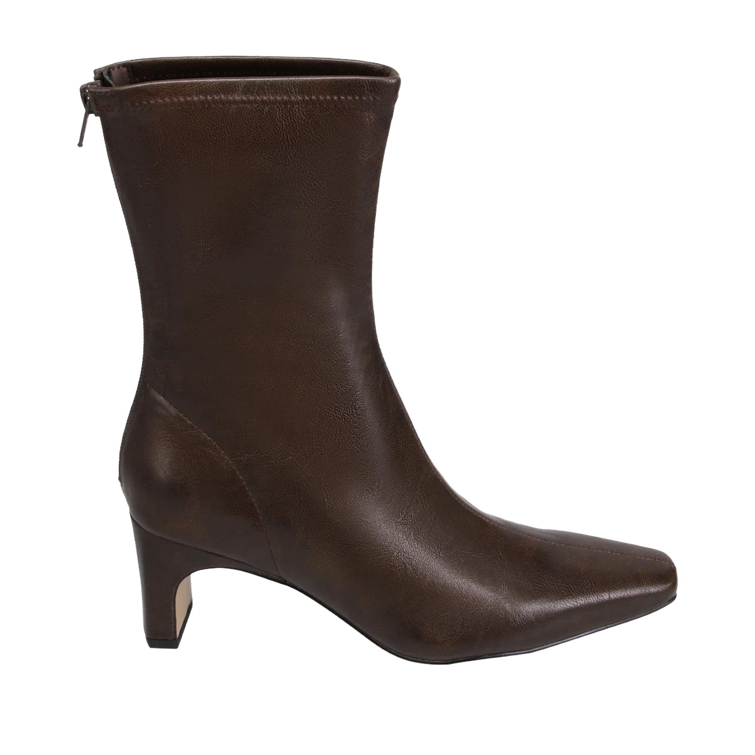 Mollini Women's Dellea Heeled Ankle Boot in Vintage Choc