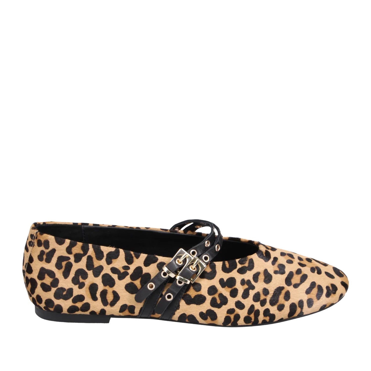 Mollini Women's Haizel Mary Jane Flat in Leopard