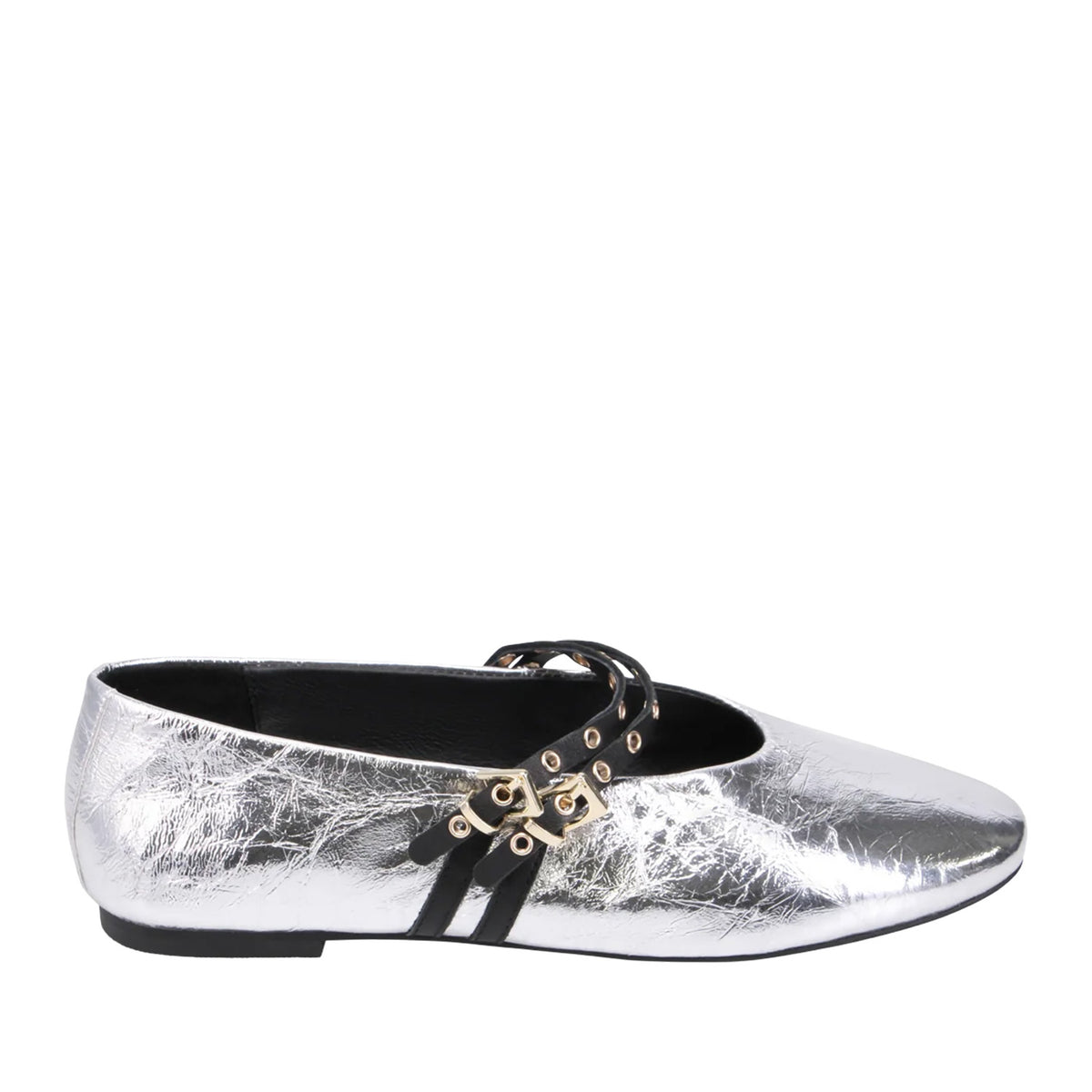 Mollini Women's Haizel Mary Jane Flat in Silver