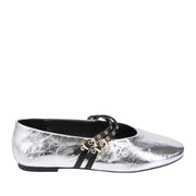 Mollini Women's Haizel Mary Jane Flat in Silver