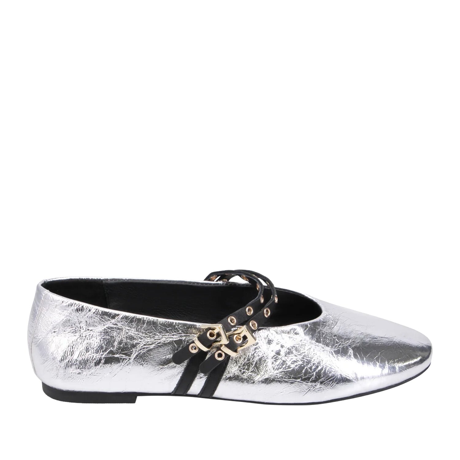 Mollini Women's Haizel Mary Jane Flat in Silver