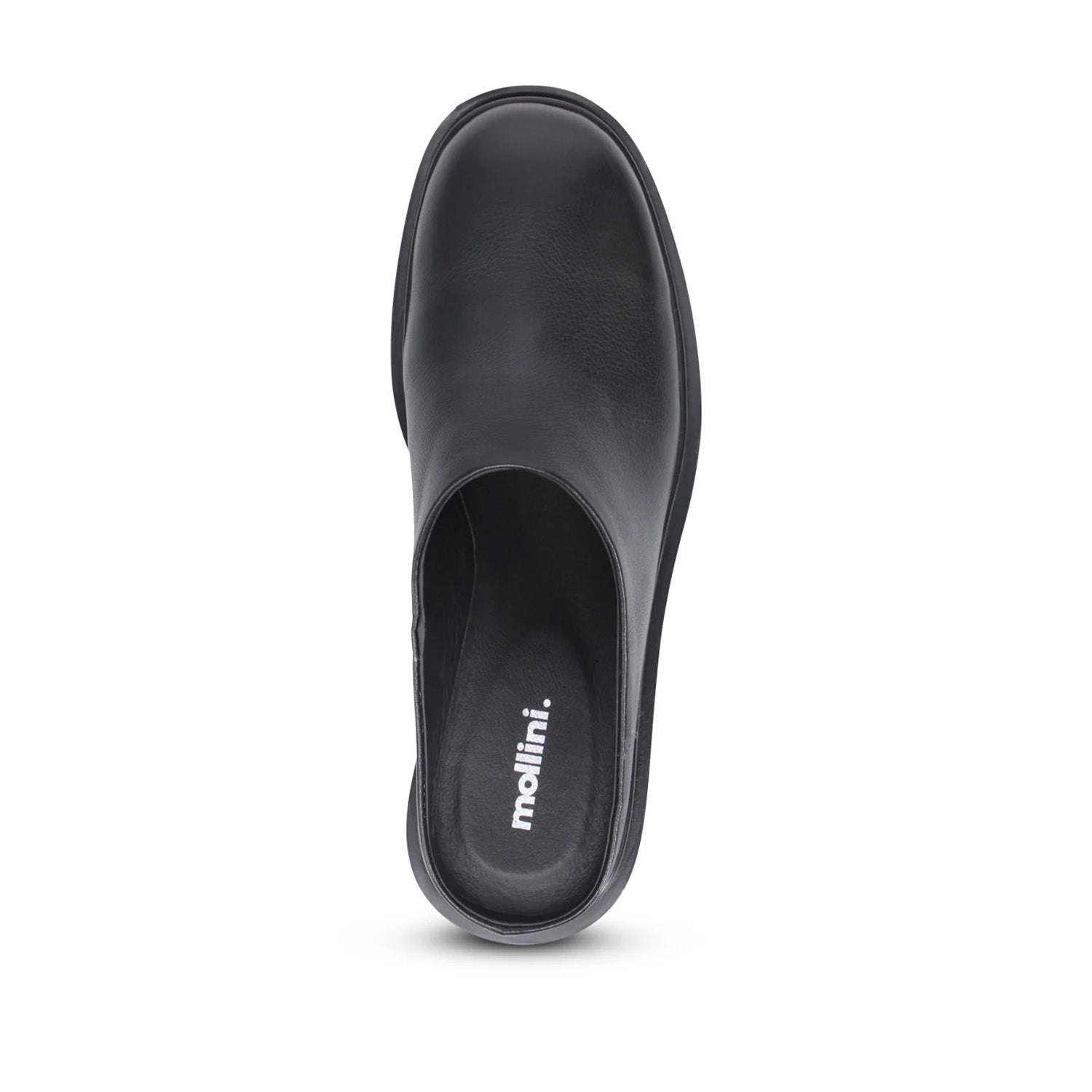 Mollini Women's Semille Platform Mule in Black Leather