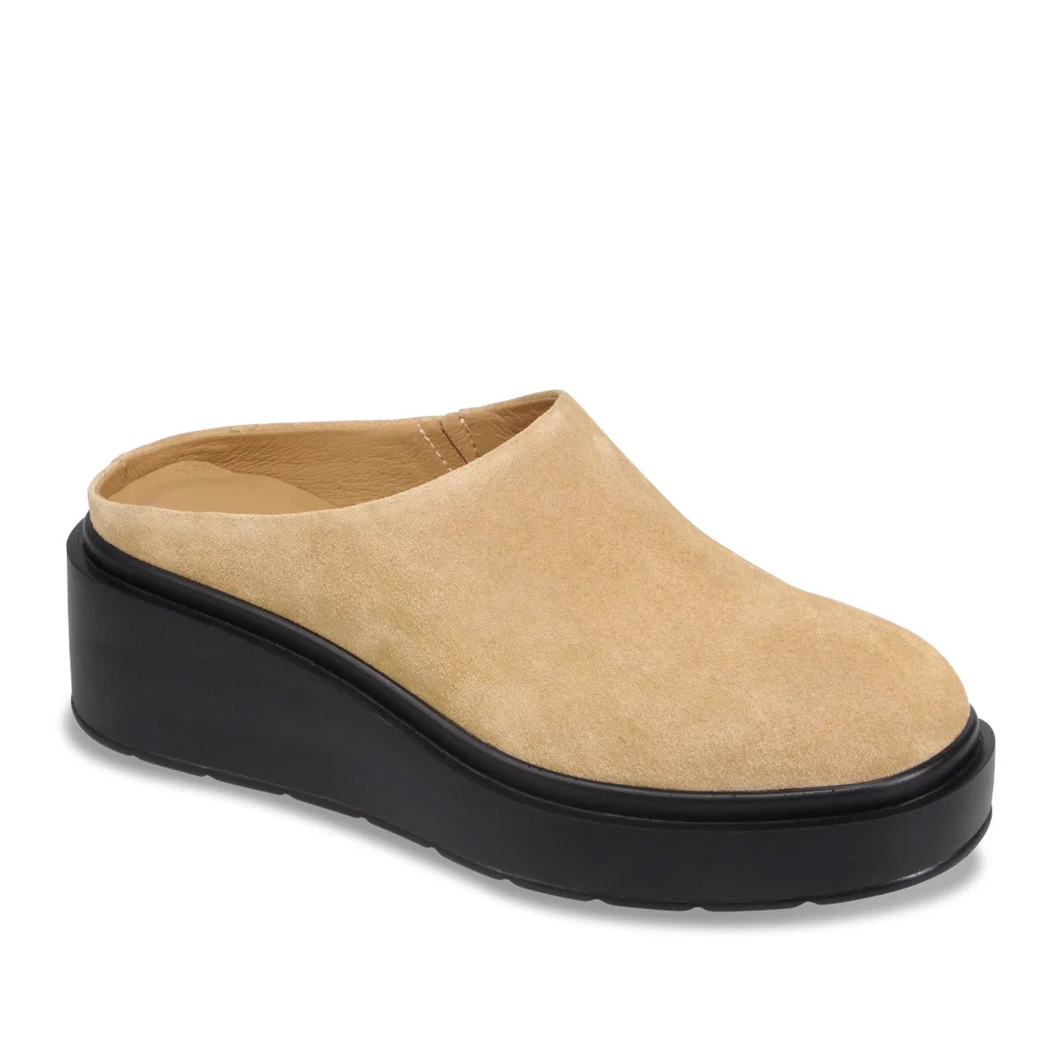 Mollini Women's Semille Platform Mule in Camel Suede