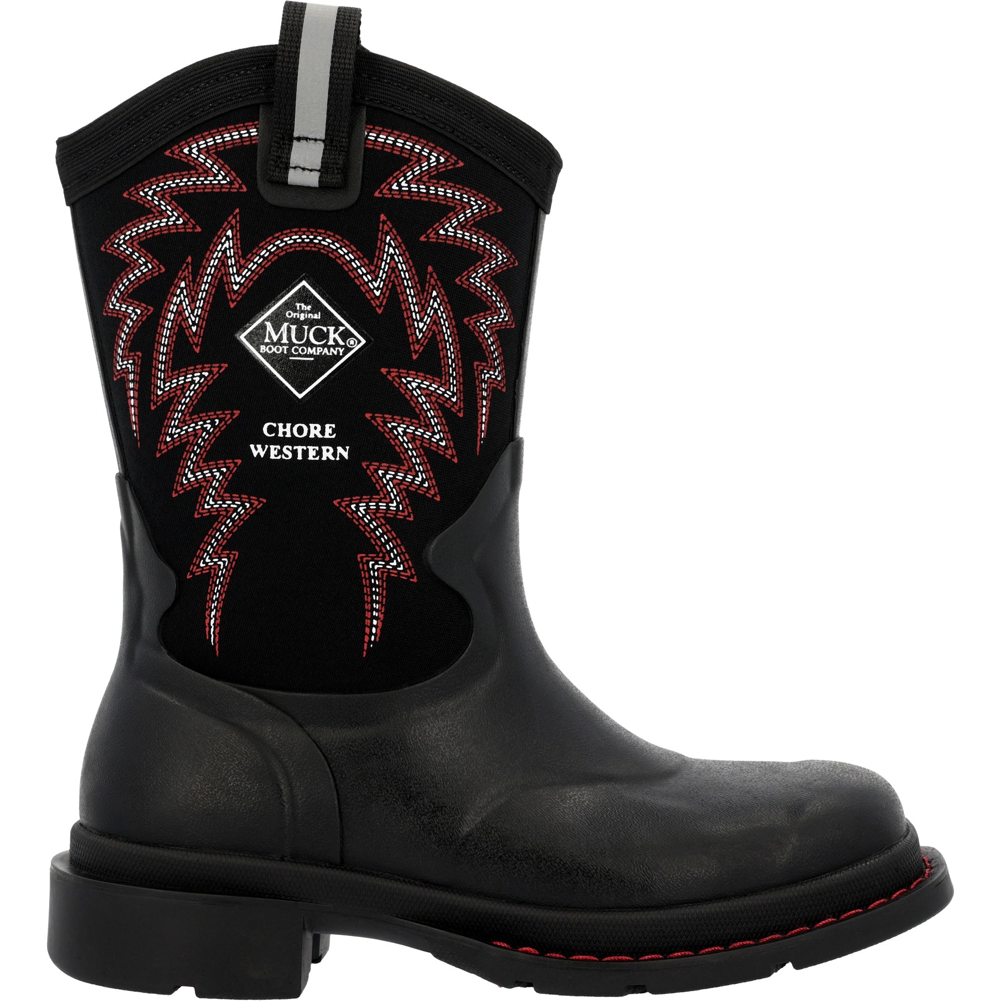 Muck Kids' Chore Western  Chorewest Kids In Black/Red M