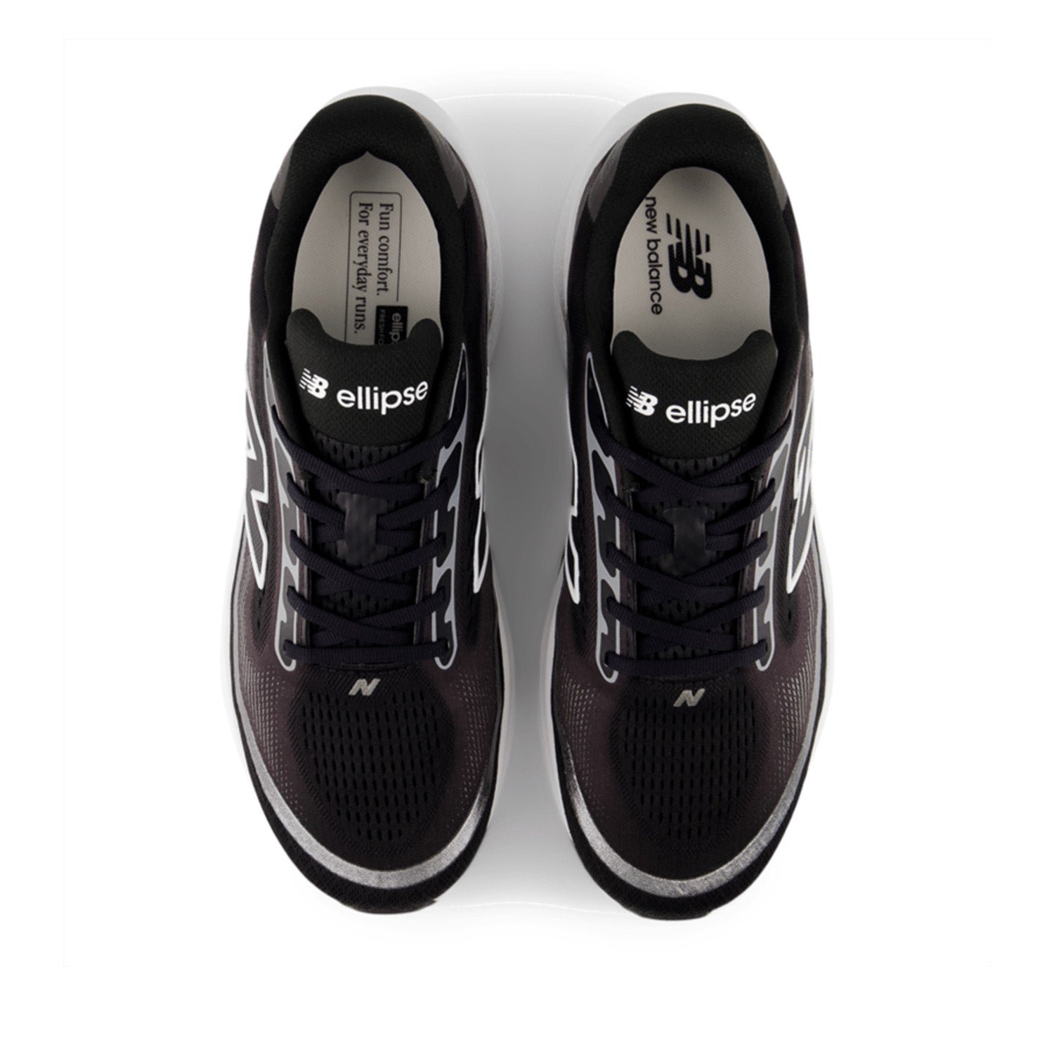 New Balance Women's Ellipse in Black/Black Metallic/White