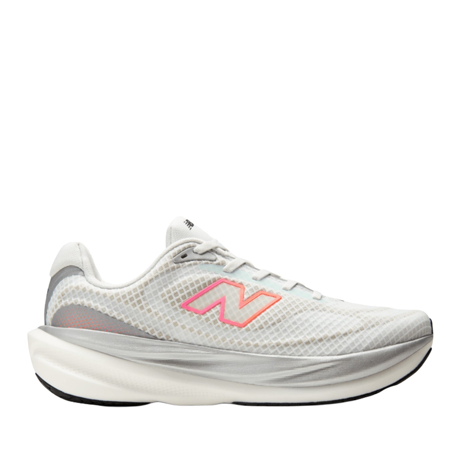 New Balance Men's 1080v15 in White/Pink Heat/Tangerine Heat