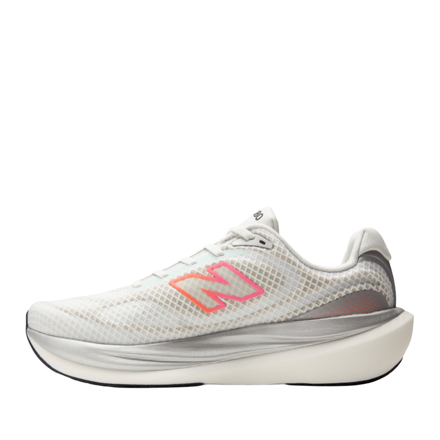 New Balance Women's 1080v15 in White/Pink Heat/Tangerine Heat