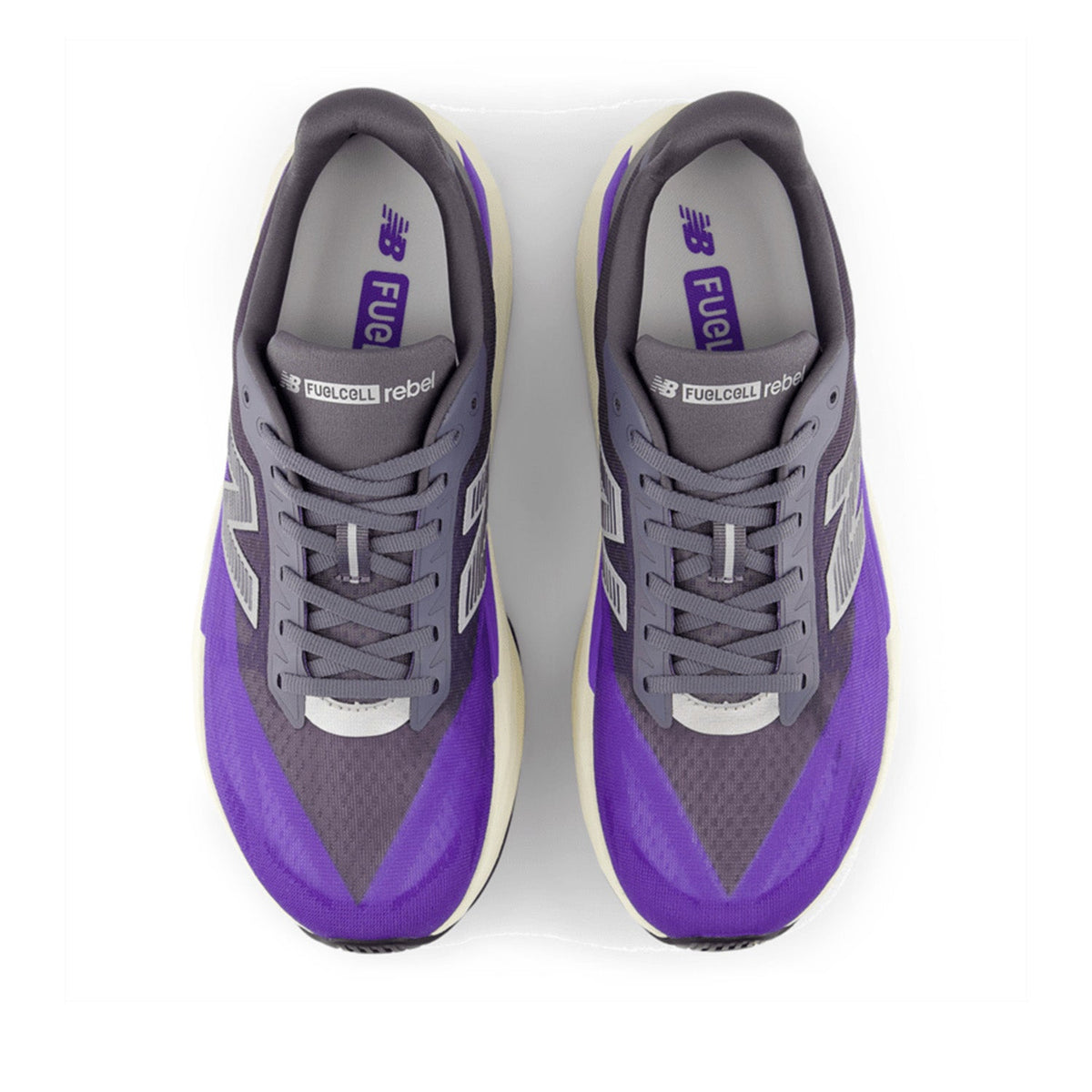 New Balance Men's FuelCell Rebel v5 in Electric Indigo/Truffle Salt/Silver Metallic