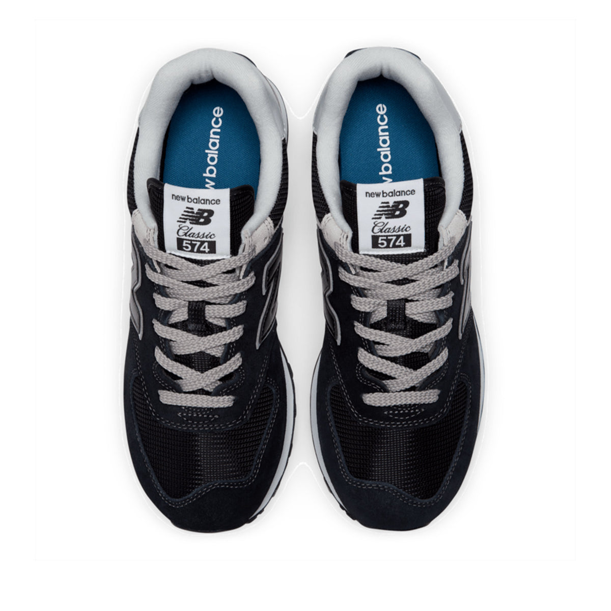 New Balance Men's 574 in Black with NB 103 White