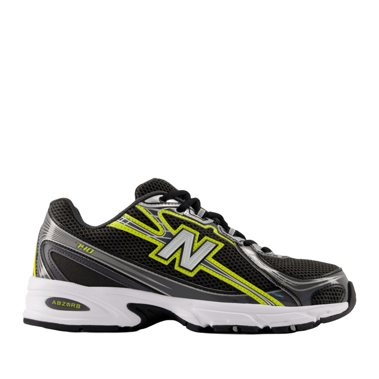 New Balance Unisex 740 in Black/Punch Yellow