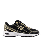 New Balance Unisex 740 in Black/Gold Metallic/White