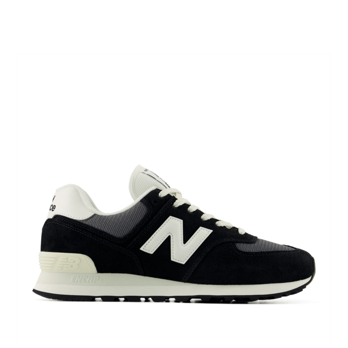 black and white sneaker on a white background