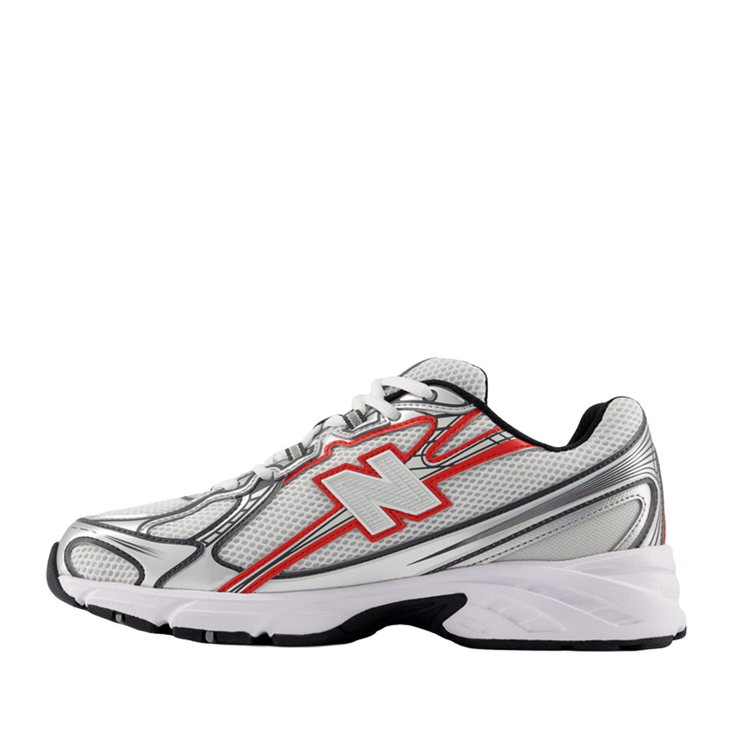 New Balance Unisex 740 in Grey Matter/Fire Cracker