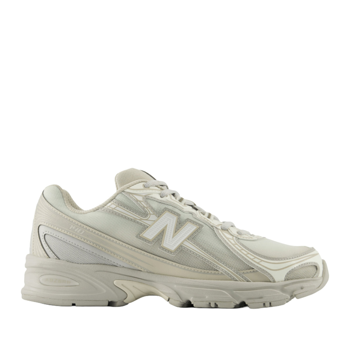 New Balance Unisex 740 in White/Timberwolf