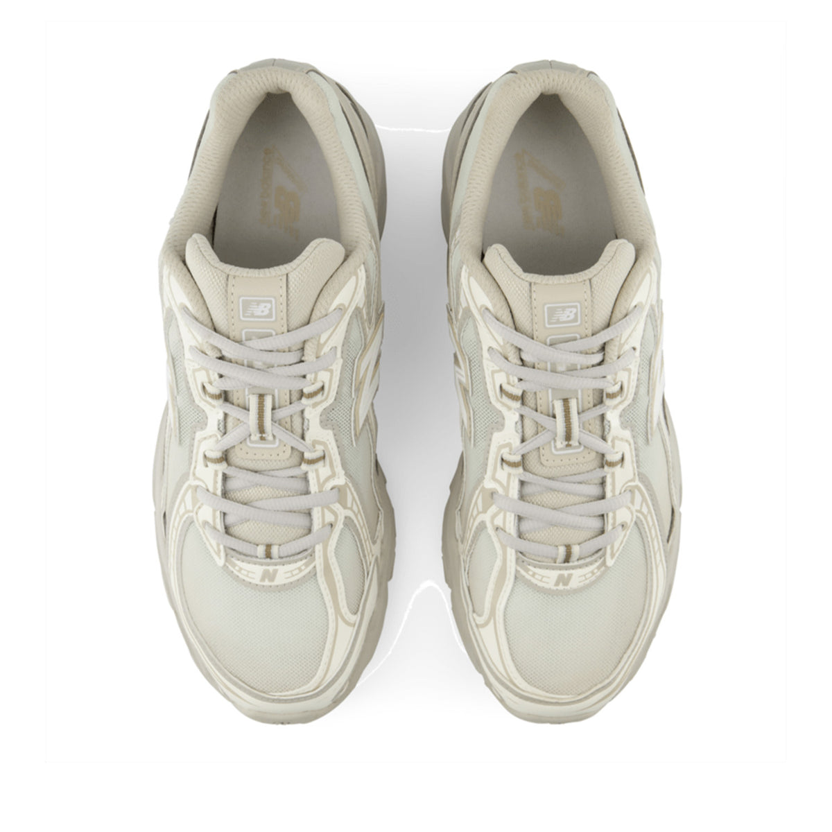 New Balance Unisex 740 in White/Timberwolf