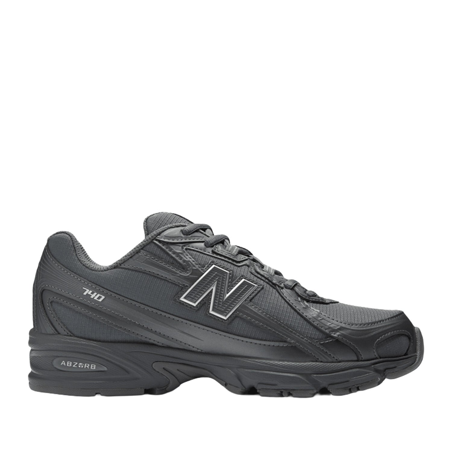 New Balance 740 unisexe, coloris Castlerock, finitions argentées métallisées