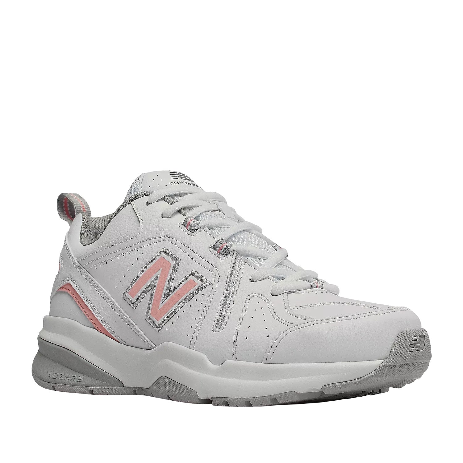 Baskets New Balance WX608V5 pour femme, coloris blanc/rose