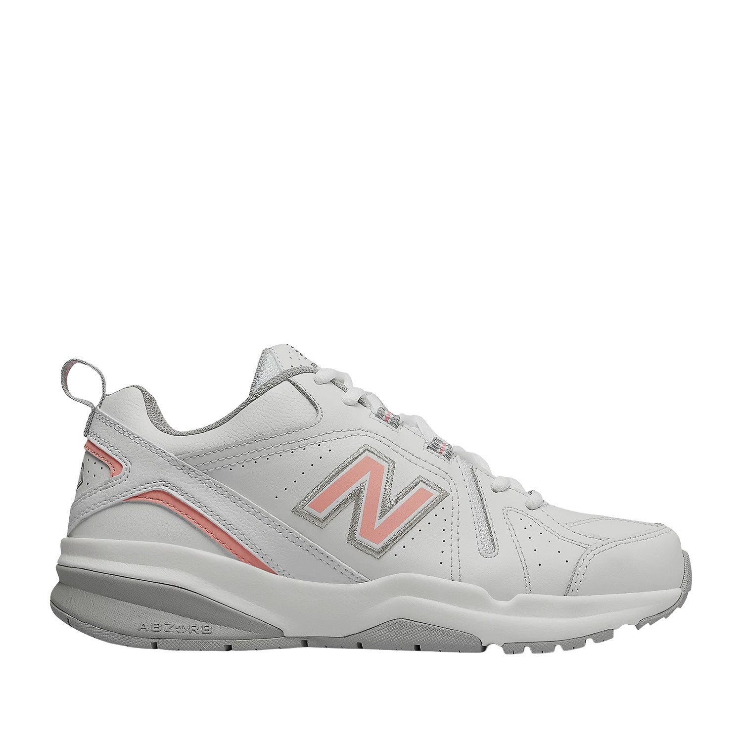 Baskets New Balance WX608V5 pour femme, coloris blanc/rose