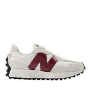 New Balance Women's 327 in Sea Salt with Monarch Burgundy