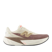 New Balance Women's FuelCell Rebel V5 in Angora with Earth Shadow and Sea Salt