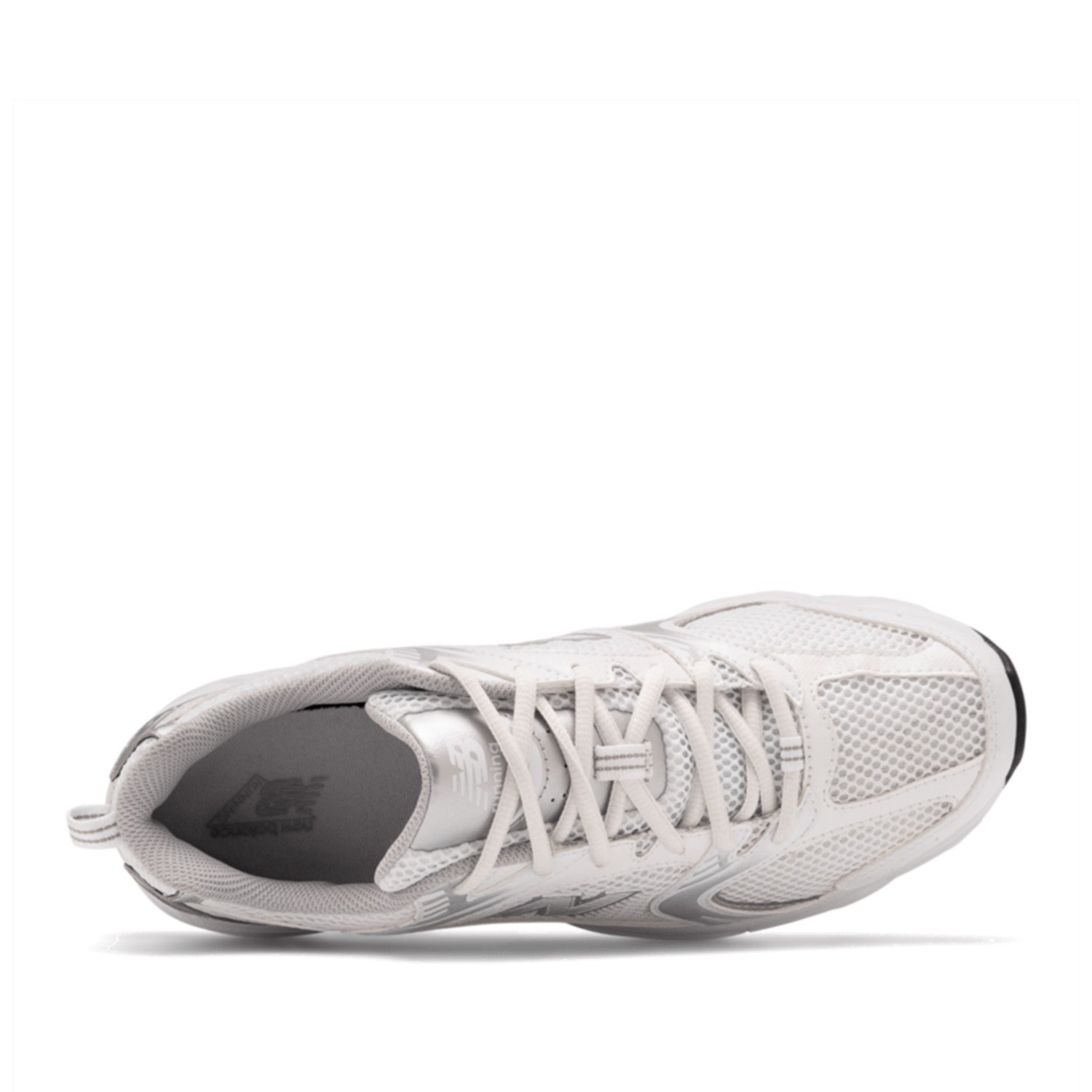 New Balance Unisex 530 in White/Silver Metallic