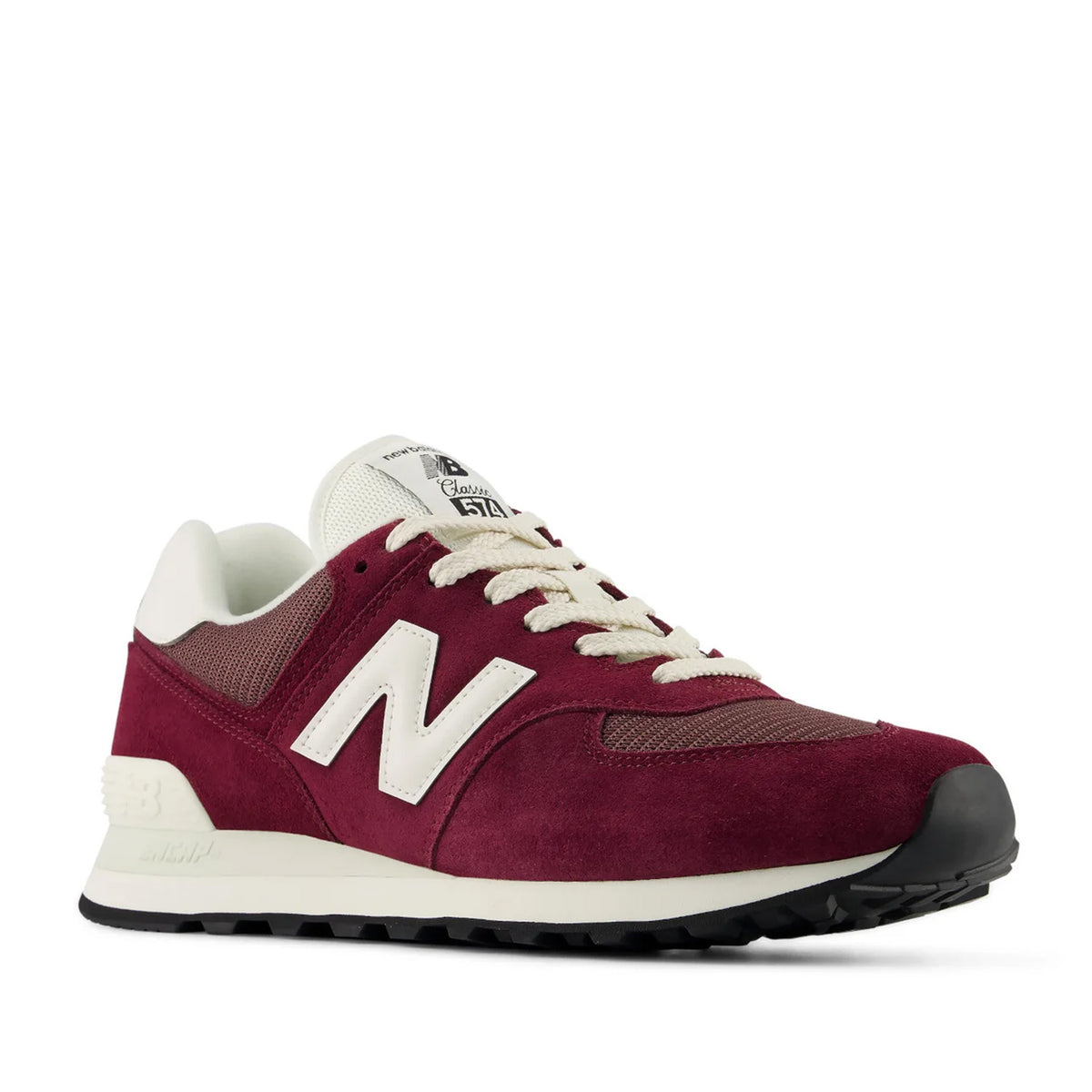 New Balance Unisex 574 in Mulled Wine/White