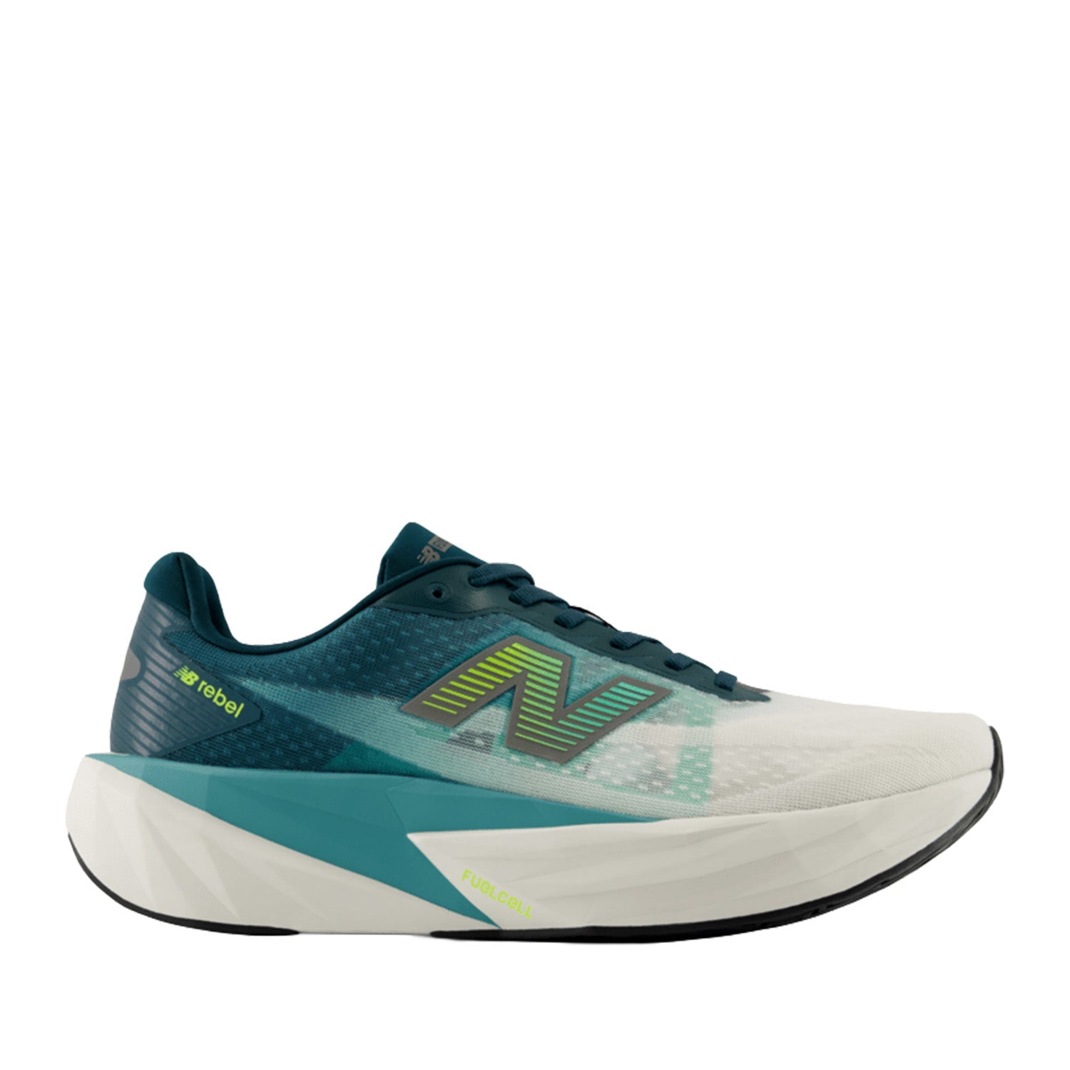 New Balance Men's FuelCell Rebel v5 in Medusa Green/Faded Teal