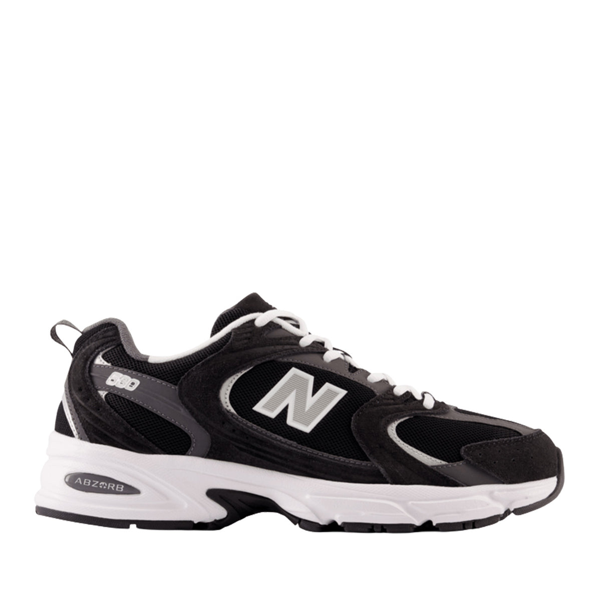 New Balance Unisex 530 in Black/Magnet/Silver Metallic