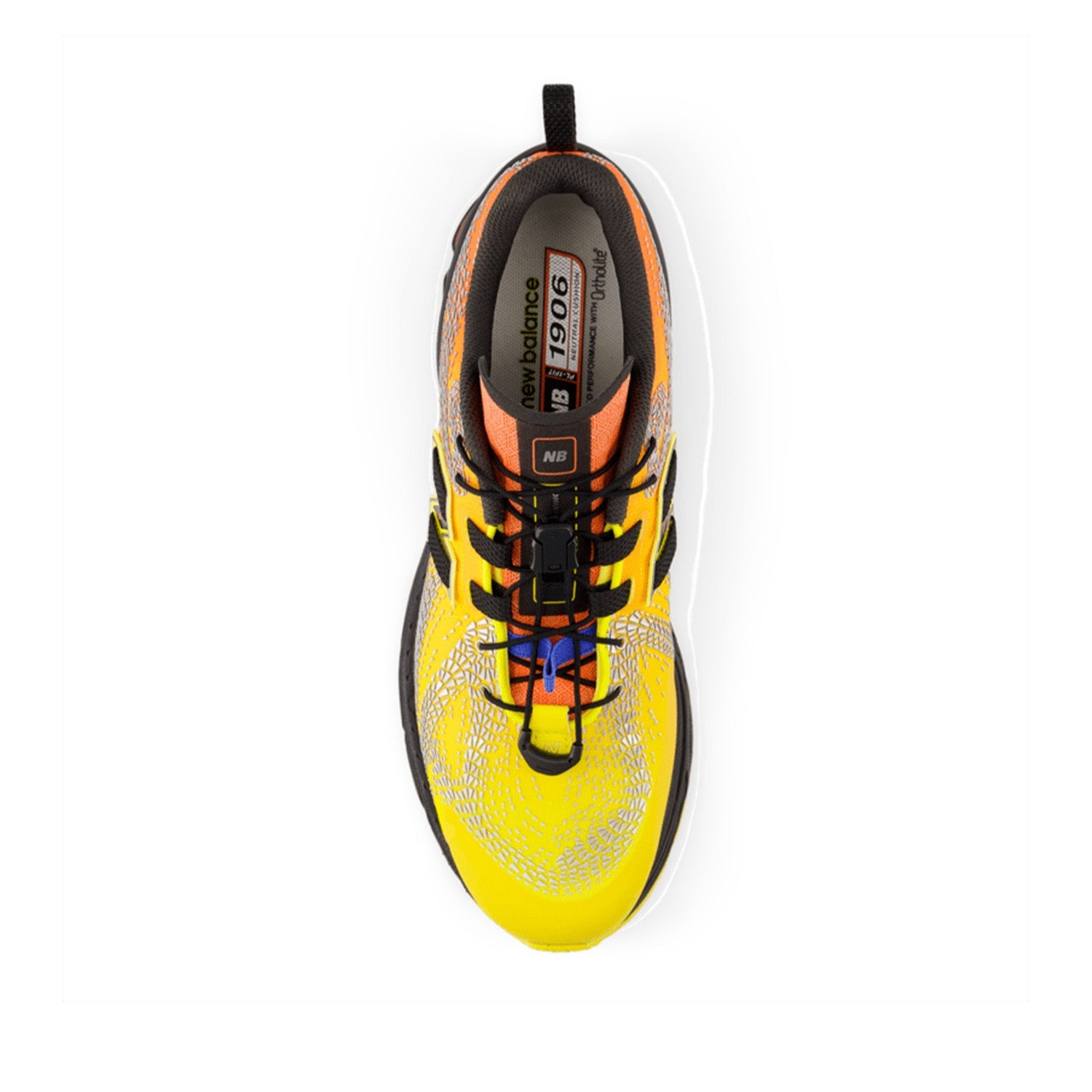 New Balance Unisex 1906F in Punch Yellow/Tangerine Heat/Black