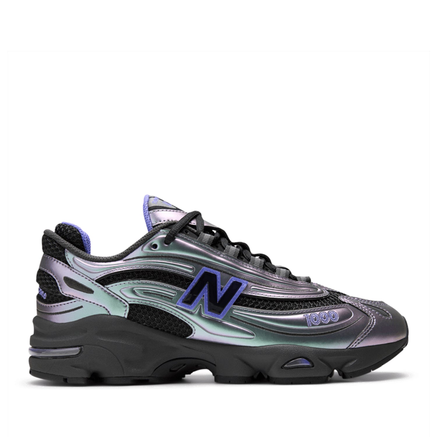 New Balance Unisex 1000 in Faded Black/Electric Indigo
