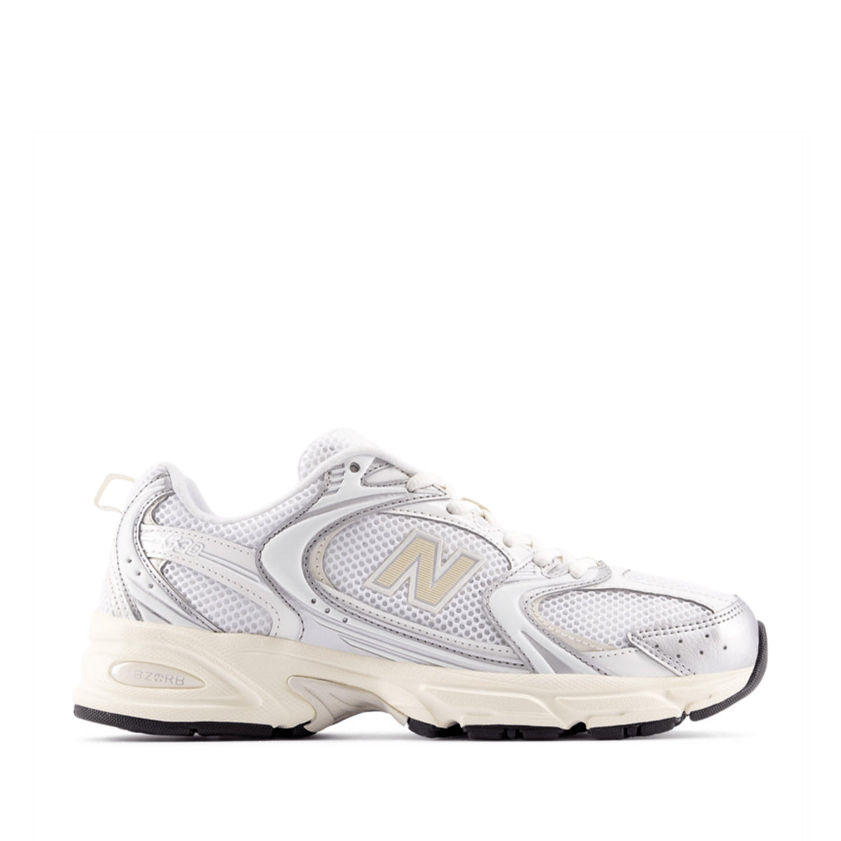 New Balance Unisex 530 in Silver Metallic/Linen
