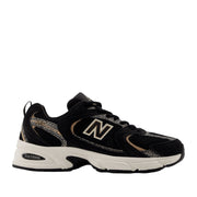 New Balance Unisex 530 in Black with Flat Taupe