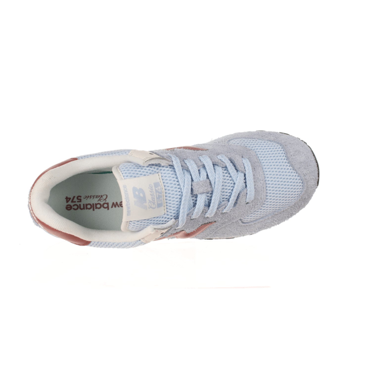 New Balance Unisex 574 in Oxford Blue/Apricot Orange