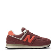 New Balance Unisex 574 in Red Rock/Tangerine Heat