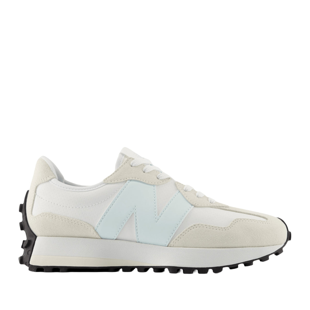 New Balance Women's 327 in Nb 103 White/Glint Blue
