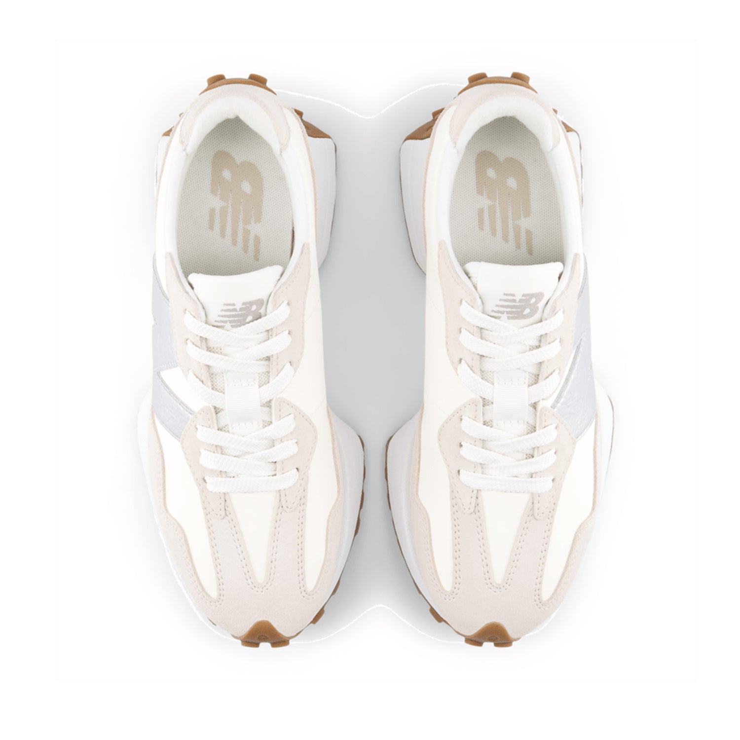 New Balance Women's 327 in Angora/Silver Metallic