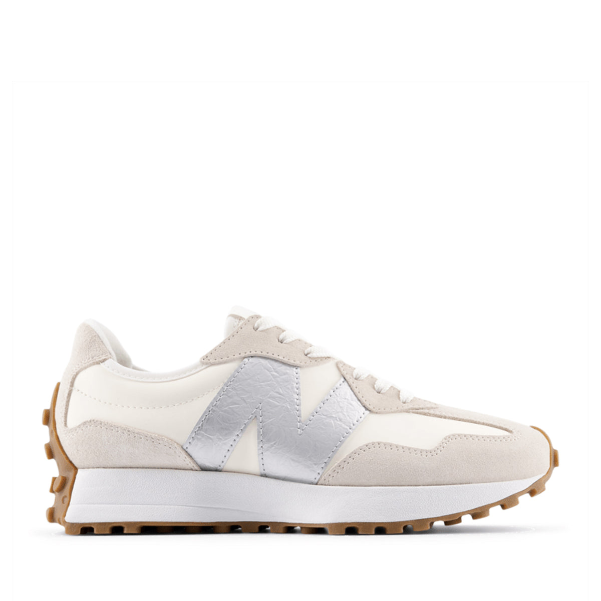 New Balance Women's 327 in Angora/Silver Metallic