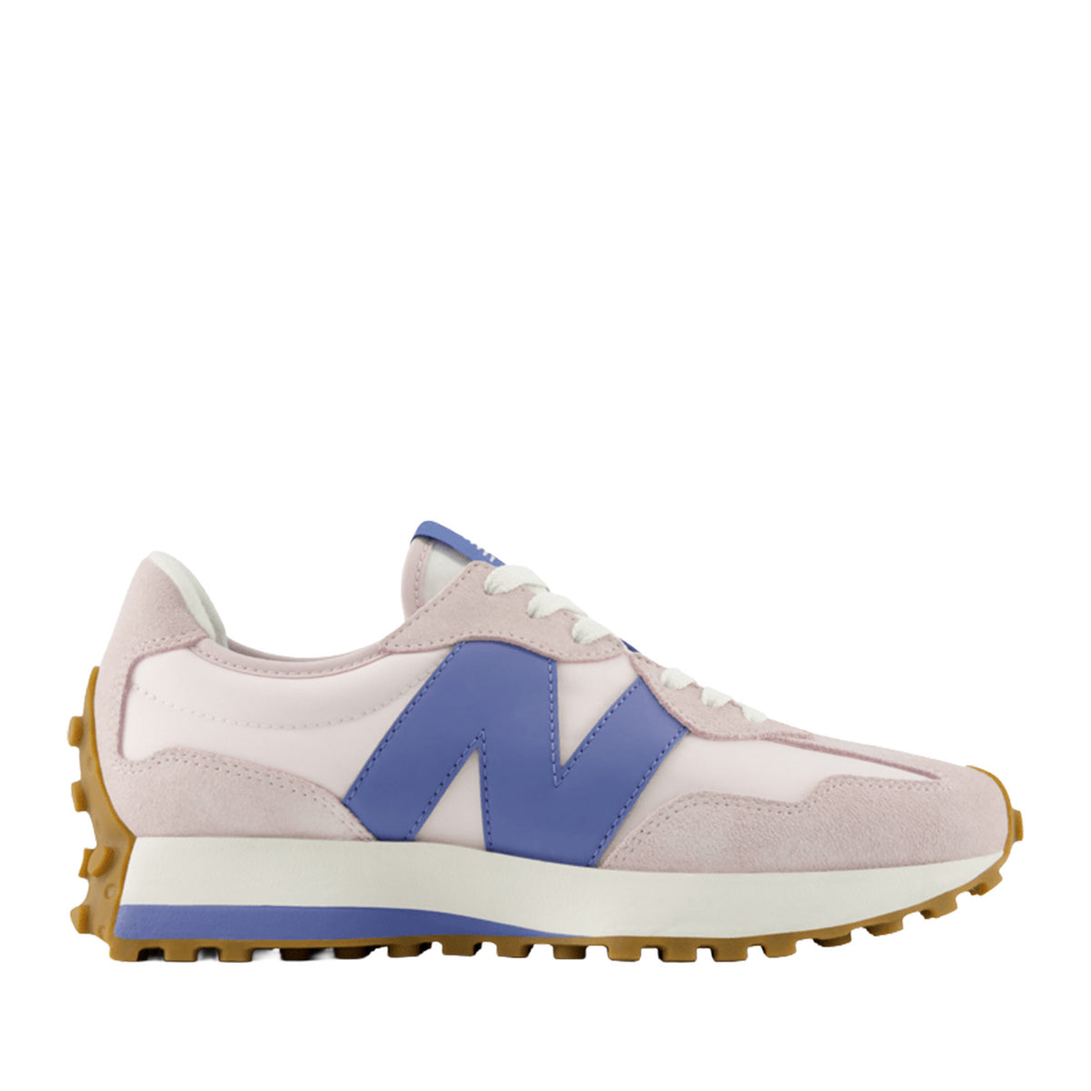 New Balance Women's 327 in Pink Salt/Fairweather Blue