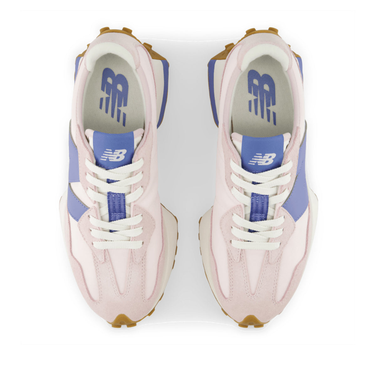 New Balance Women's 327 in Pink Salt/Fairweather Blue