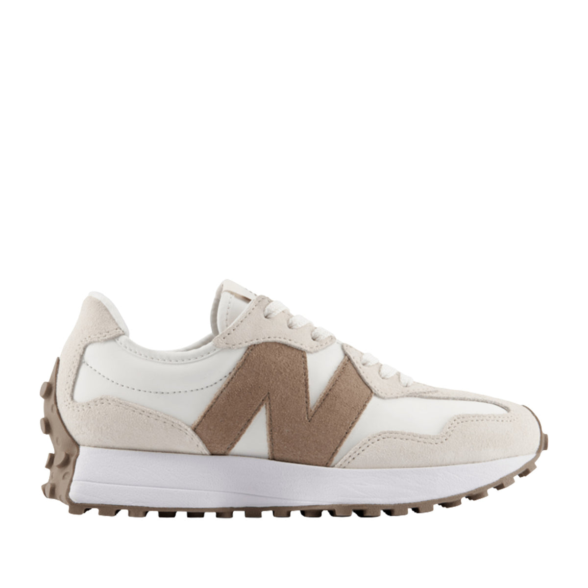 New Balance Women's 327 in Linen/Sea Salt/Mushroom